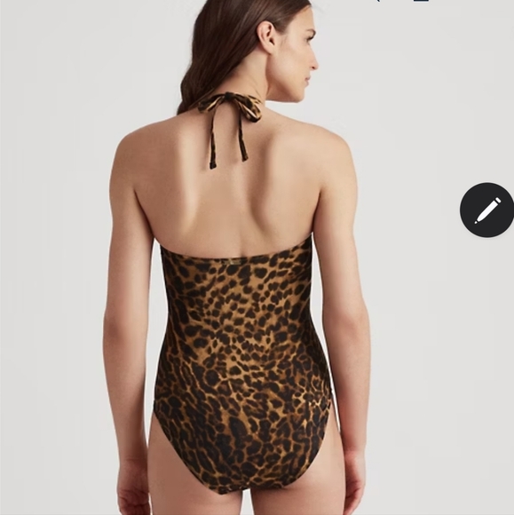 Lauren Ralph Lauren Leopard Print One-Piece Swimsuit Size 12 - Picture 6 of 14